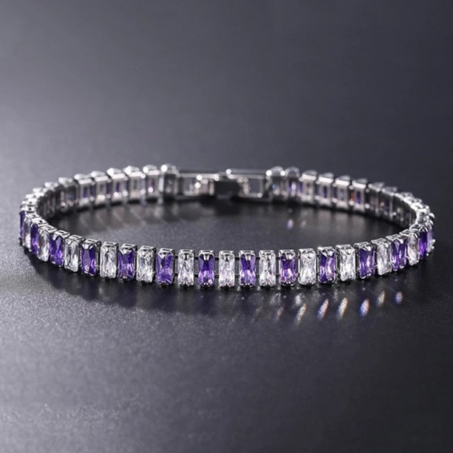 Elegante Zilveren Kettenarmband met Zirconia Tennisarmband voor Dames en Heren, Trendy Geometrisch Ontwerp en Verhoogde Charme, Perfect voor Elke Gelegenheid
