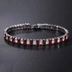 Elegante Zilveren Kettenarmband met Zirconia Tennisarmband voor Dames en Heren, Trendy Geometrisch Ontwerp en Verhoogde Charme, Perfect voor Elke Gelegenheid