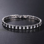 Elegante Zilveren Kettenarmband met Zirconia Tennisarmband voor Dames en Heren, Trendy Geometrisch Ontwerp en Verhoogde Charme, Perfect voor Elke Gelegenheid
