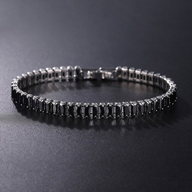 Elegante Zilveren Kettenarmband met Zirconia Tennisarmband voor Dames en Heren, Trendy Geometrisch Ontwerp en Verhoogde Charme, Perfect voor Elke Gelegenheid