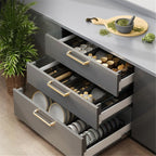 Aluminium Keukenlade Organizer met Antislip en Krasbestendig Ontwerp – Verstelbaar voor Diverse Lades