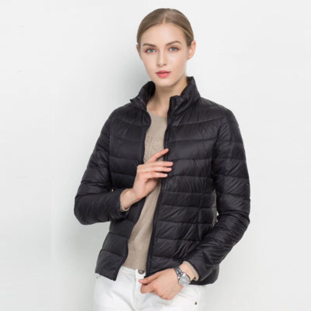 Dames Puffer Lange Mouw Jack | Comfortabel