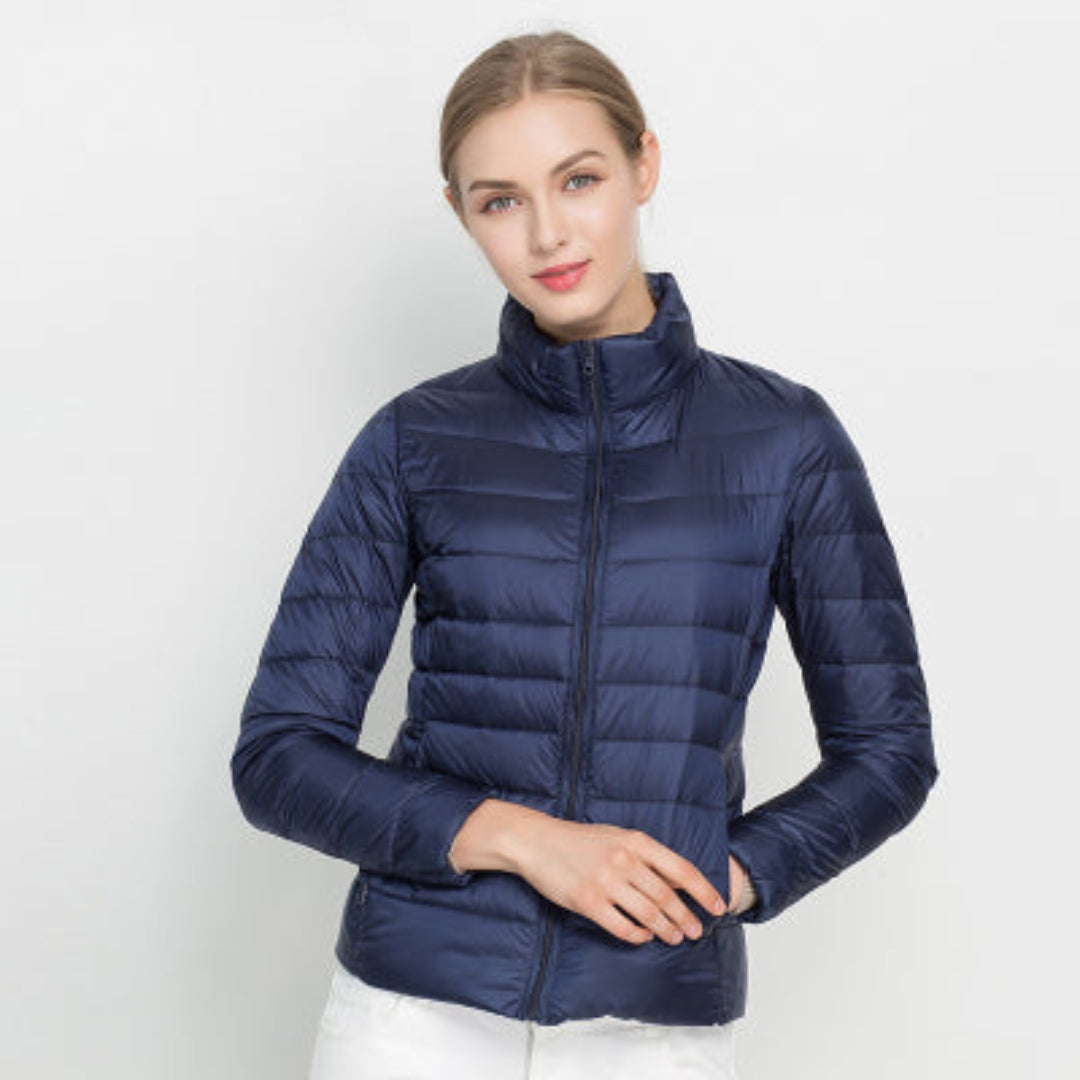 Dames Puffer Lange Mouw Jack | Comfortabel