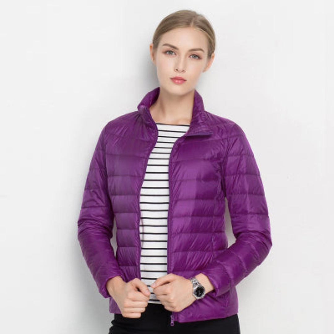 Dames Puffer Lange Mouw Jack | Comfortabel