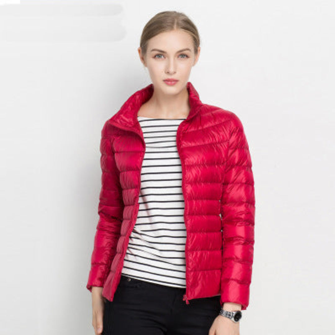 Dames Puffer Lange Mouw Jack | Comfortabel