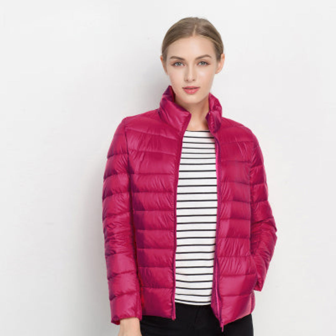 Dames Puffer Lange Mouw Jack | Comfortabel