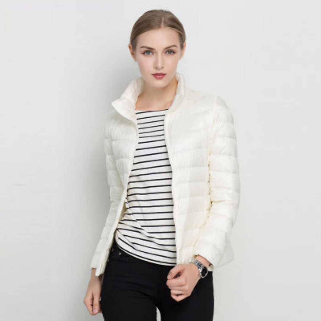 Dames Puffer Lange Mouw Jack | Comfortabel