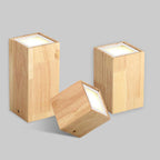 Houten LED cube plafondspot