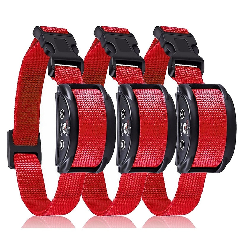 Driepack Waterdichte Oplaadbare Hondenblaaf Trainingshalsband voor Kleine Middelgrote en Grote Honden