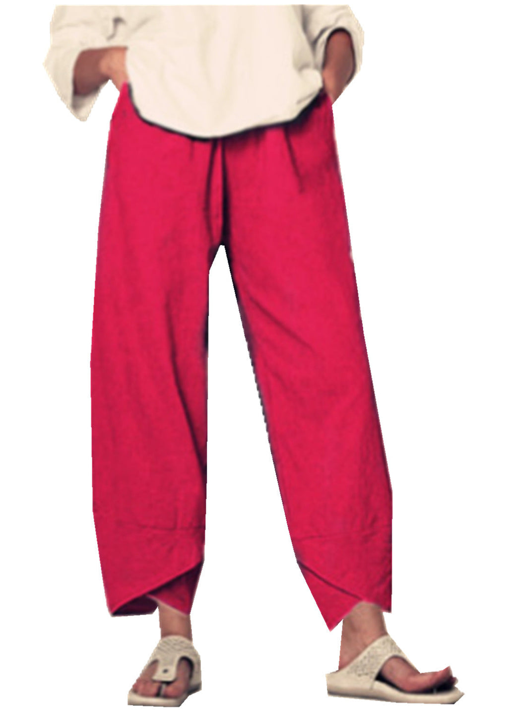 Dames Culottes Met Wijde Pijpen En Verkorte Lengte Met Elastische Taille Van Lichtgewicht Stof Voor Comfortabele Dagelijkse Stijl