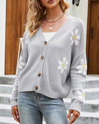 Rozemarijn Cardigan Met Bloemenprint Gebloemde Cardigan