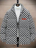 Pufferjas Geruit Voor Heren Met Normale Pasvorm Stijlvol - Pufferjas - Winterjas