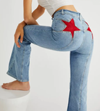 Wie is dat Meisje Flared Jeans voor Dames met Hoog Taille