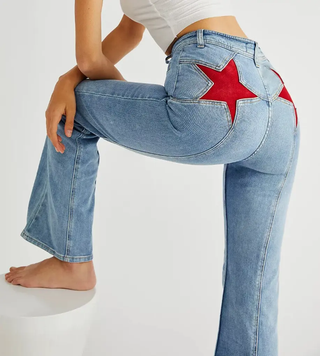 Wie is dat Meisje Flared Jeans voor Dames met Hoog Taille