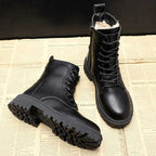 Winterstiefel Leren Zwart Maat 35 36 37 38 39 40 Comfort