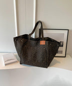 Grote luipaard canvas tas