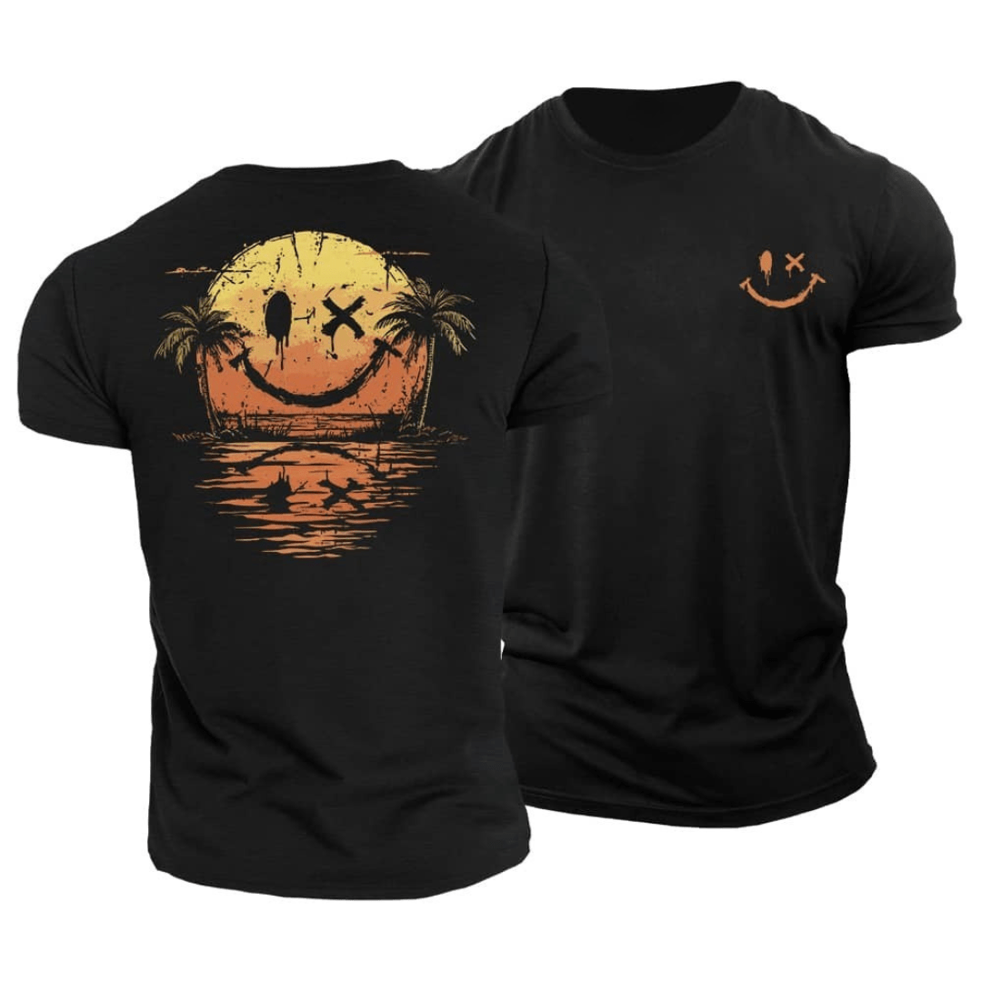 T-Shirt Zomer Smiley Zee Luchtig Met Achterop Kunstwerk