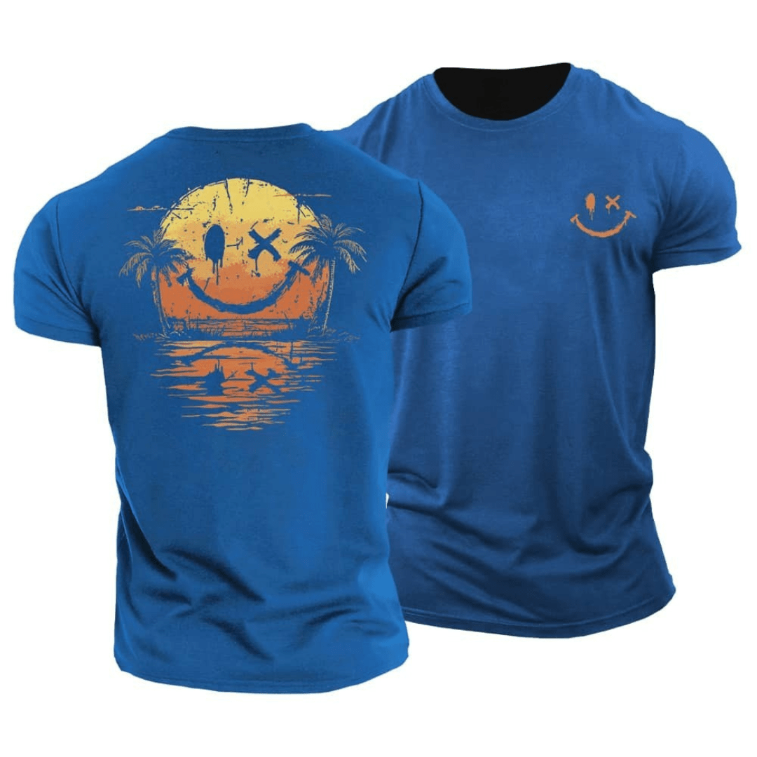 T-Shirt Zomer Smiley Zee Luchtig Met Achterop Kunstwerk