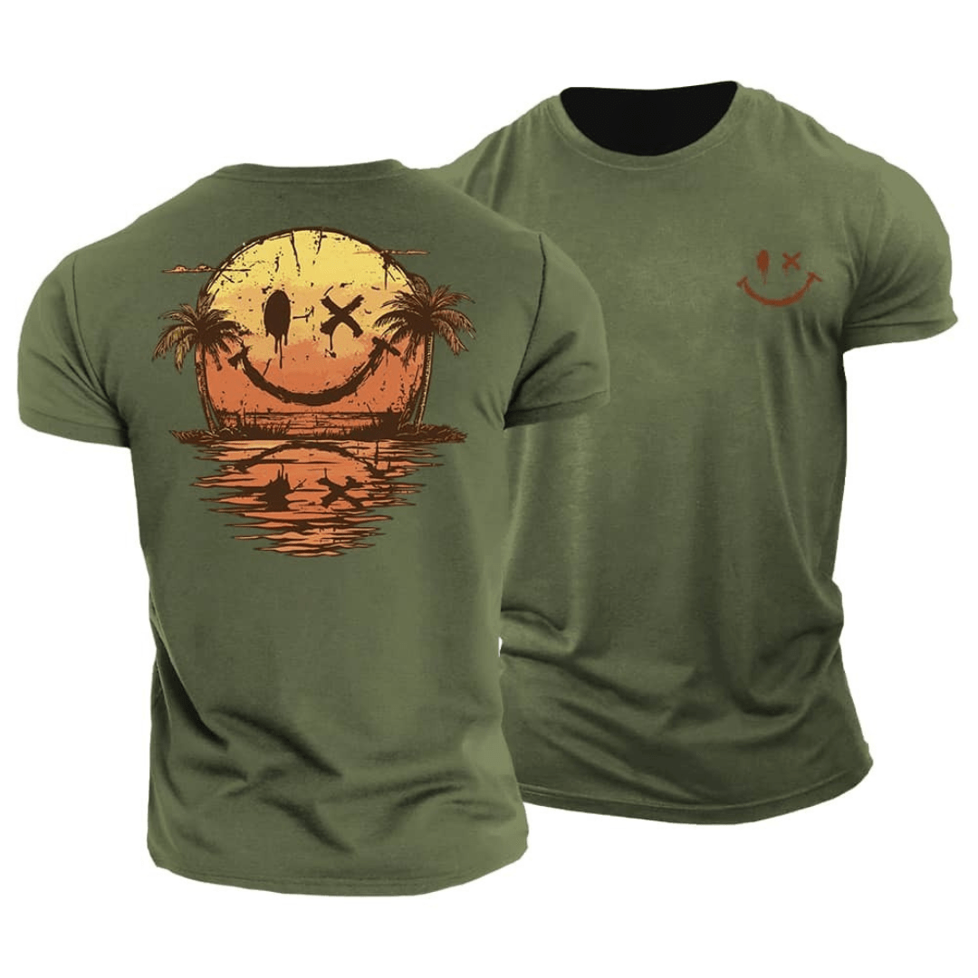 T-Shirt Zomer Smiley Zee Luchtig Met Achterop Kunstwerk
