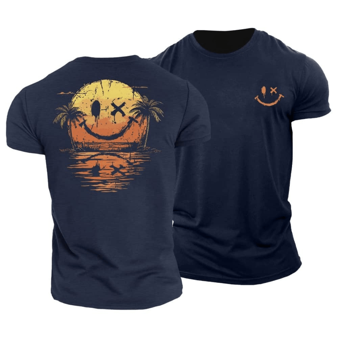 T-Shirt Zomer Smiley Zee Luchtig Met Achterop Kunstwerk