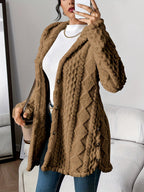 Dames Fluffy Teddy Hoodie Jas Loszittend Comfort Warm Casual - Tussenjas