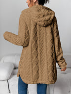Dames Fluffy Teddy Hoodie Jas Loszittend Comfort Warm Casual - Tussenjas