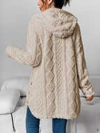 Dames Fluffy Teddy Hoodie Jas Loszittend Comfort Warm Casual - Tussenjas