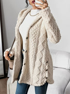 Dames Fluffy Teddy Hoodie Jas Loszittend Comfort Warm Casual - Tussenjas