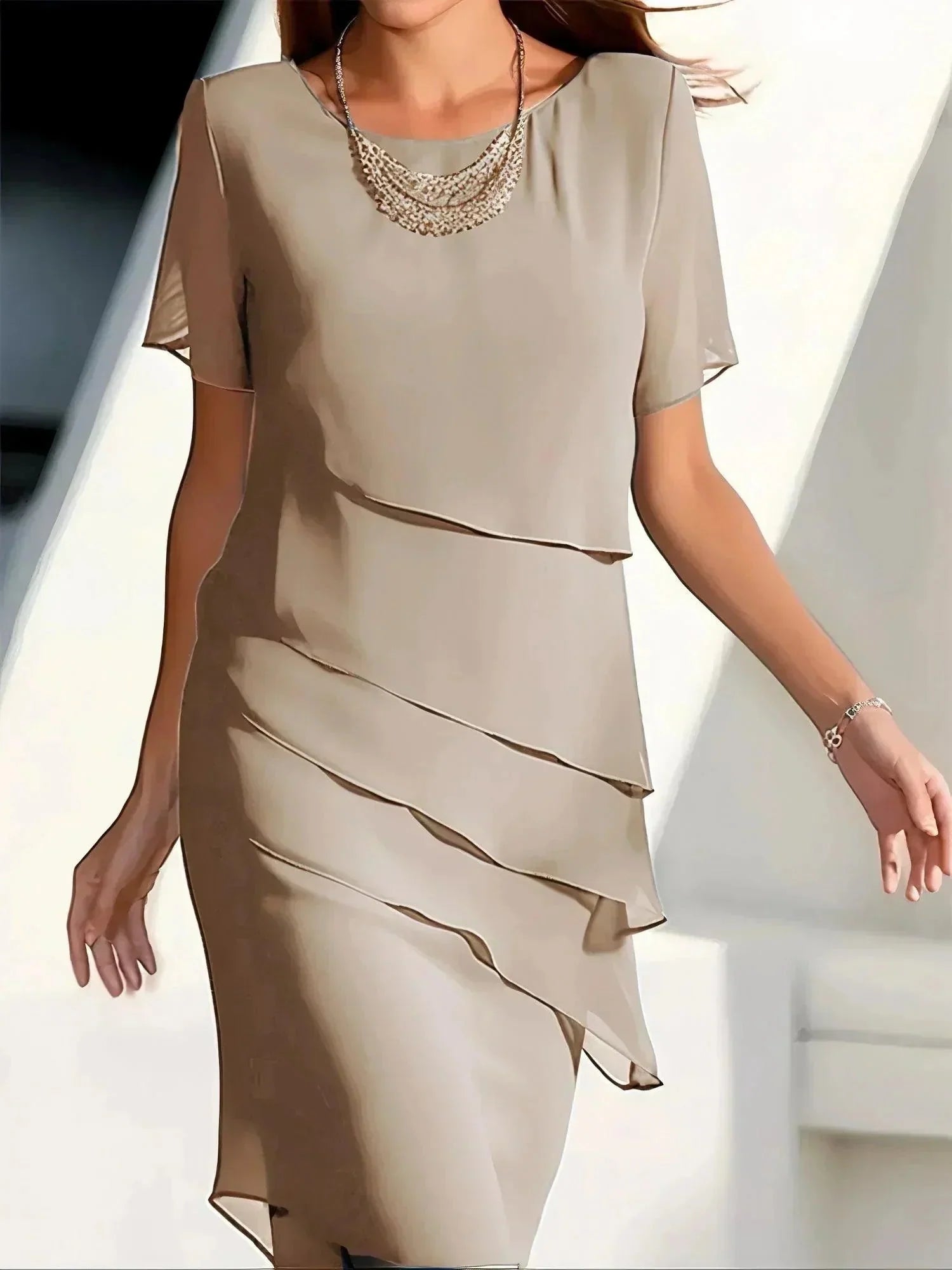 Sophie Stijlvolle Tummy-Control Jurk voor Elegante Gelegenheden en Dagelijkse Draagstijl met Flatterend silhouet, Luxe Comfort en Verenigbare Casual en Formele Looks