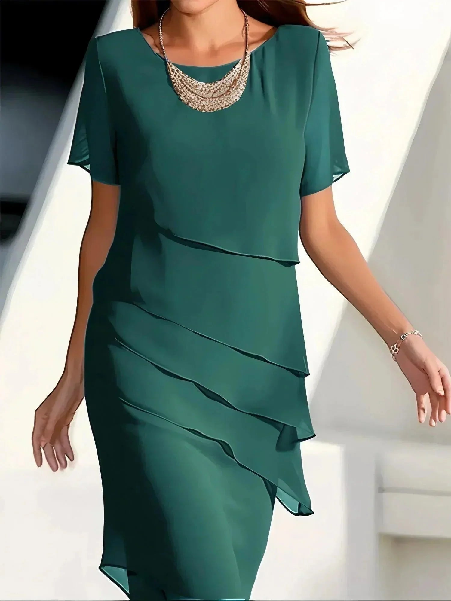Sophie Stijlvolle Tummy-Control Jurk voor Elegante Gelegenheden en Dagelijkse Draagstijl met Flatterend silhouet, Luxe Comfort en Verenigbare Casual en Formele Looks