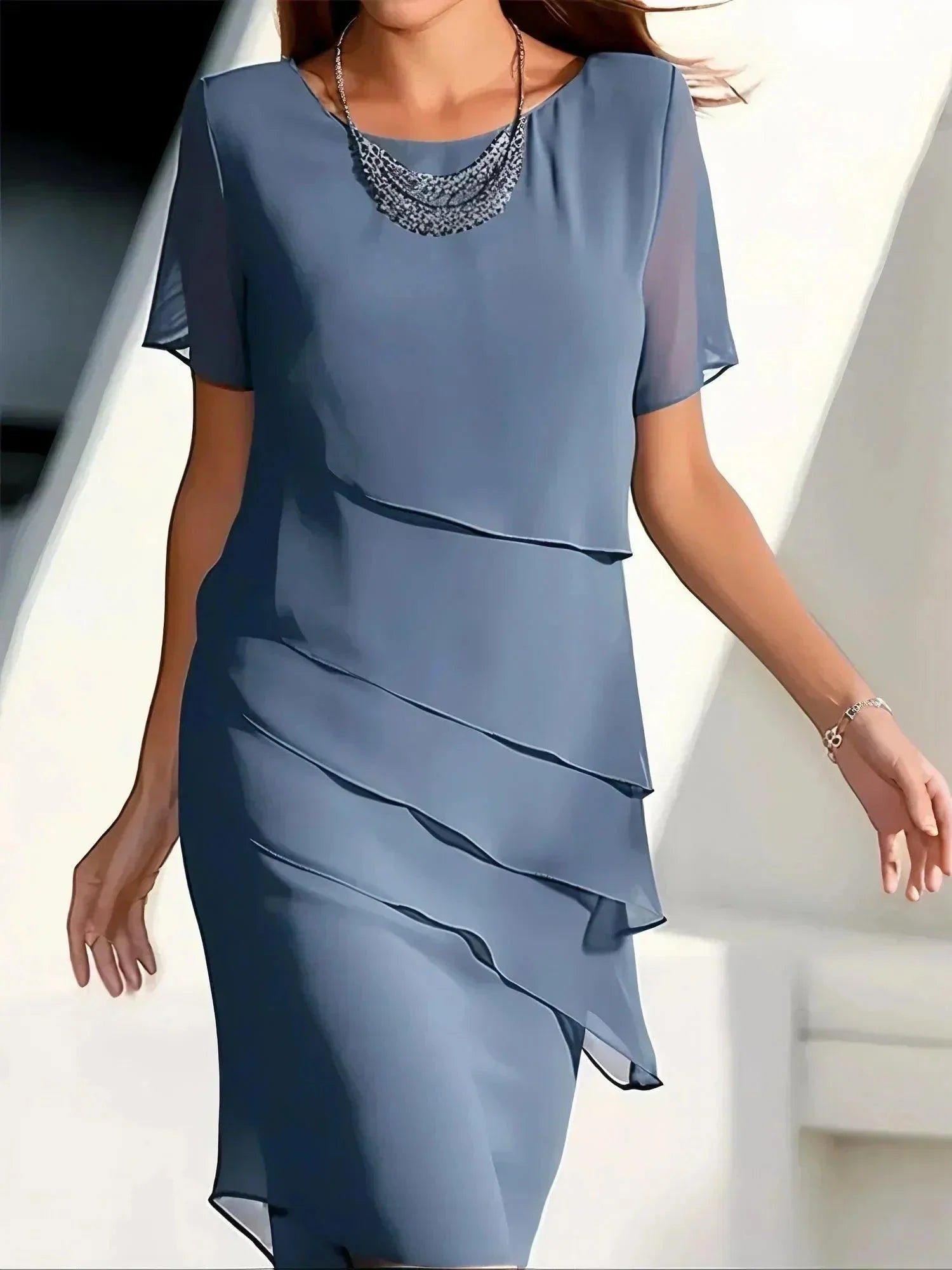 Sophie Stijlvolle Tummy-Control Jurk voor Elegante Gelegenheden en Dagelijkse Draagstijl met Flatterend silhouet, Luxe Comfort en Verenigbare Casual en Formele Looks