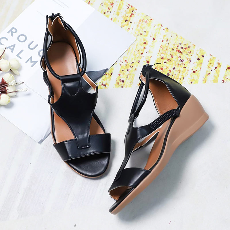 ANNE - Orthopedische Leren Sandalen Met Hak
