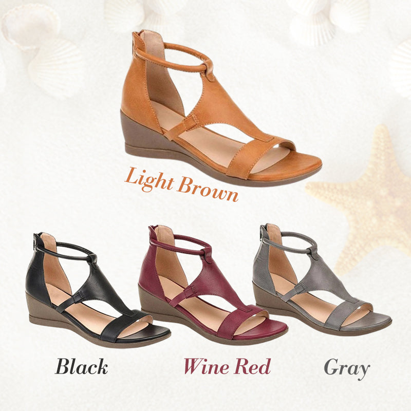 ANNE - Orthopedische Leren Sandalen Met Hak