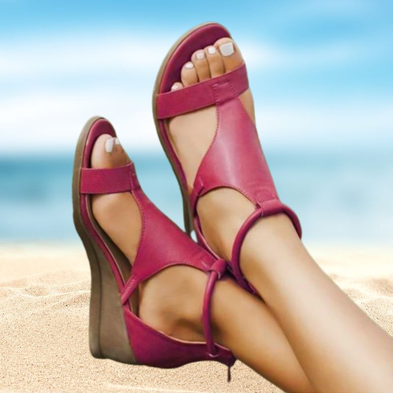 ANNE - Orthopedische Leren Sandalen Met Hak