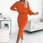 Etherea - Stijlvolle Dames Midi Jurk met Oversized Sweater