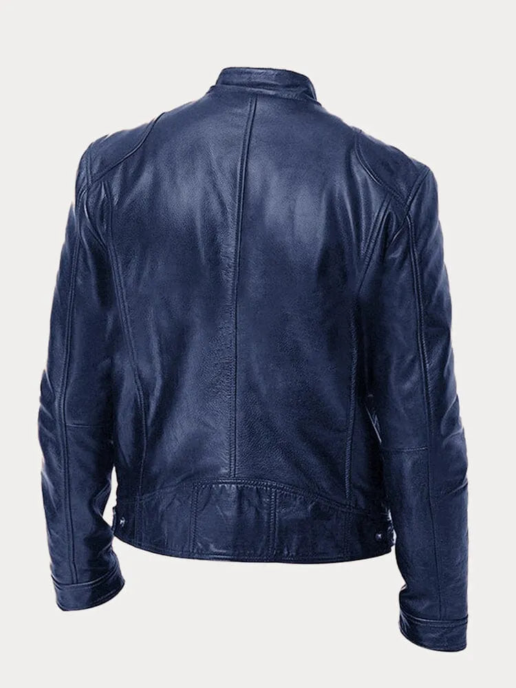Vision - Stoere leren bikerjas in meerdere kleuren