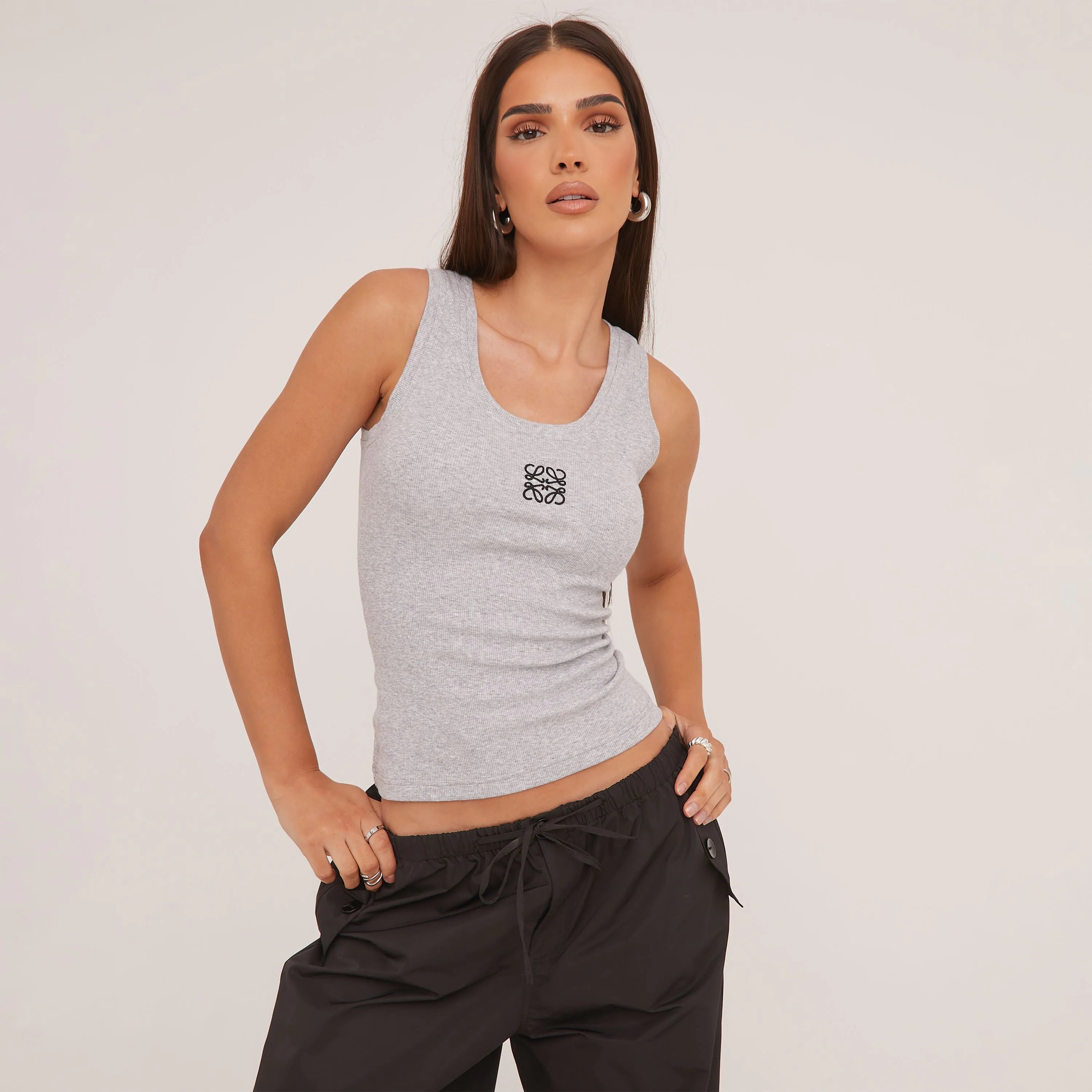 Tanktop Zijdeachtig Katoen Minimalistisch Zomer Lichtgewicht