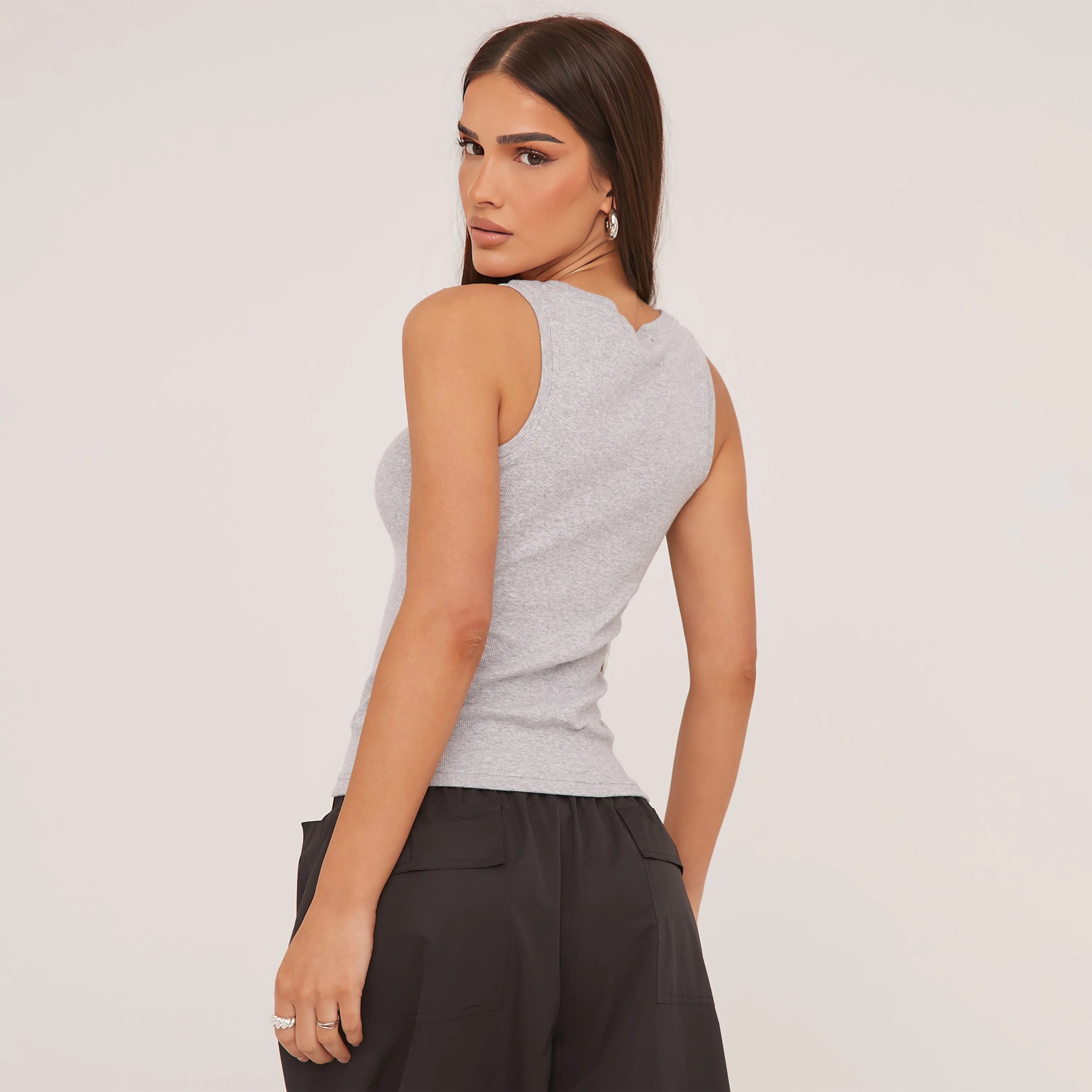 Tanktop Zijdeachtig Katoen Minimalistisch Zomer Lichtgewicht