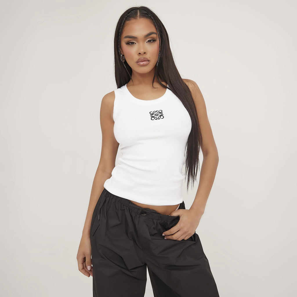 Tanktop Zijdeachtig Katoen Minimalistisch Zomer Lichtgewicht