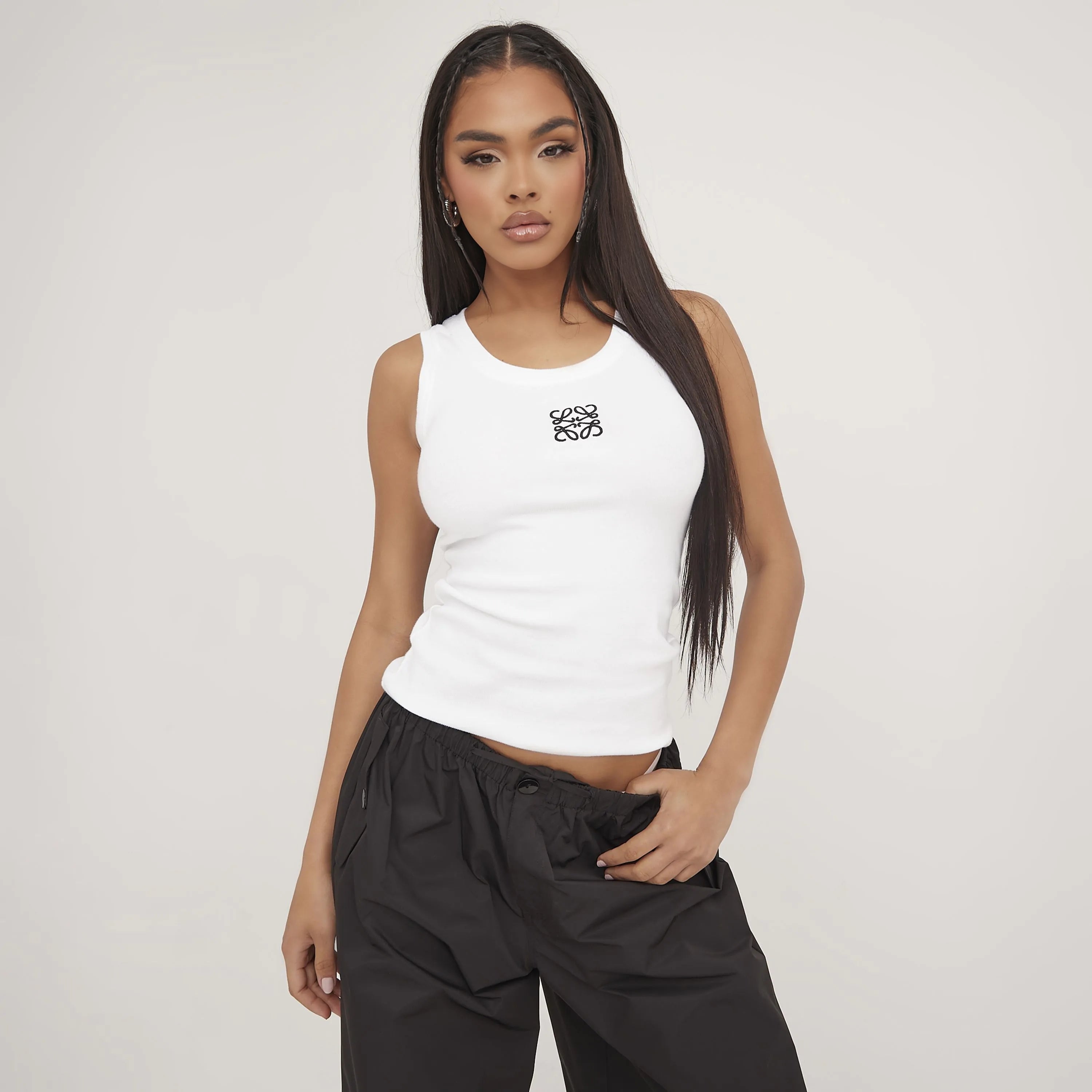 Tanktop Zijdeachtig Katoen Minimalistisch Zomer Lichtgewicht