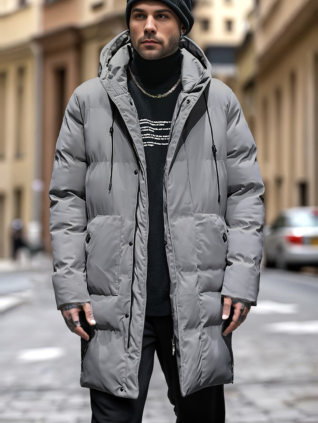 Winterpuffer Met Capuchon En Zakken Hoogwaardig Materiaal - Pufferjas - Winterjas