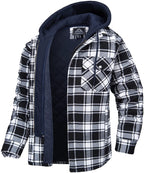 Hommes Jas - Geruit heren vest met capuchon en warme voering