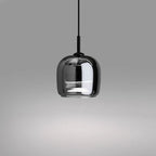 Nordic zwarte glazen hanglamp