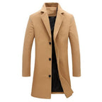 Trenchcoat Voor Mannen Klassiek Winterkleur Comfort