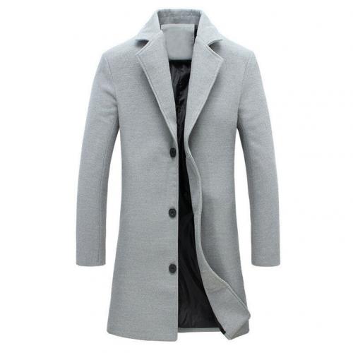 Trenchcoat Voor Mannen Klassieke Silhouet Zwart Casual