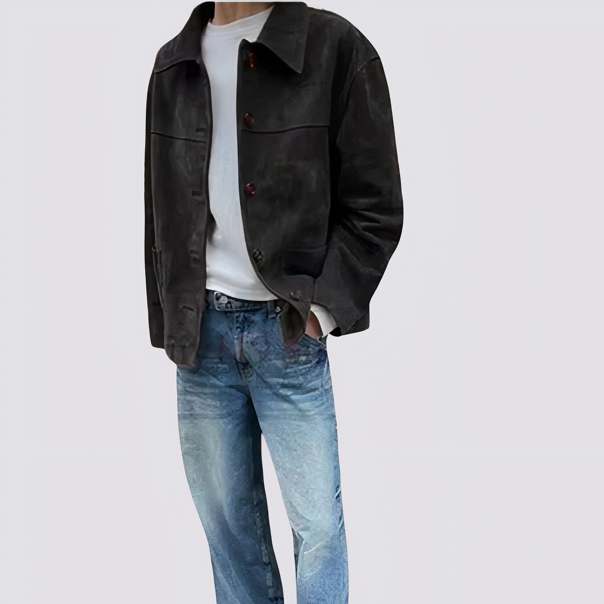 Fokas - Vintage Suède Herenjack