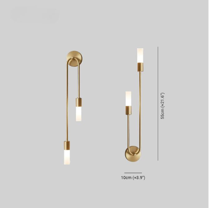 BrilloLux - Elegante LED Wandlamp met 2 Lichten in Goud