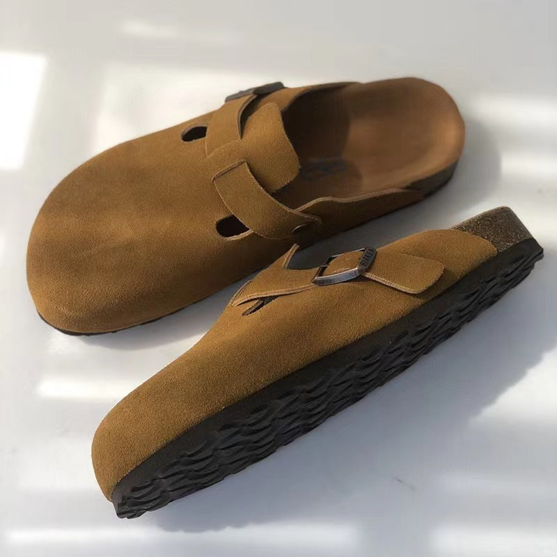Lederen Sandalen Bruin Unisex Maat 42 Comfort Zomer