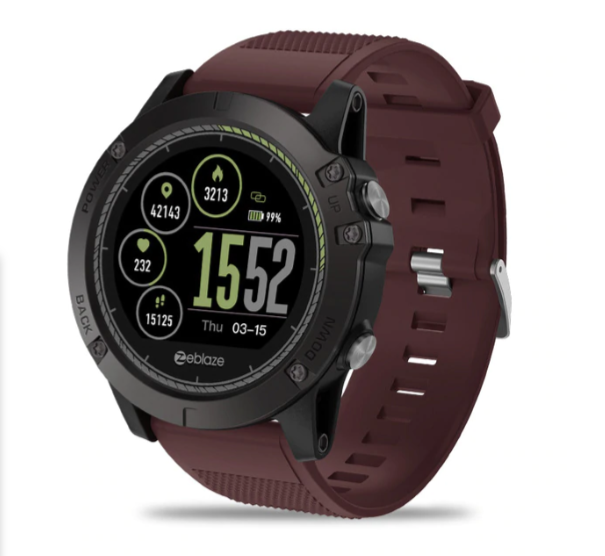 Tactische Smartwatch met Waterdichtheid en 3D-Interface voor Fitness en Avontuur